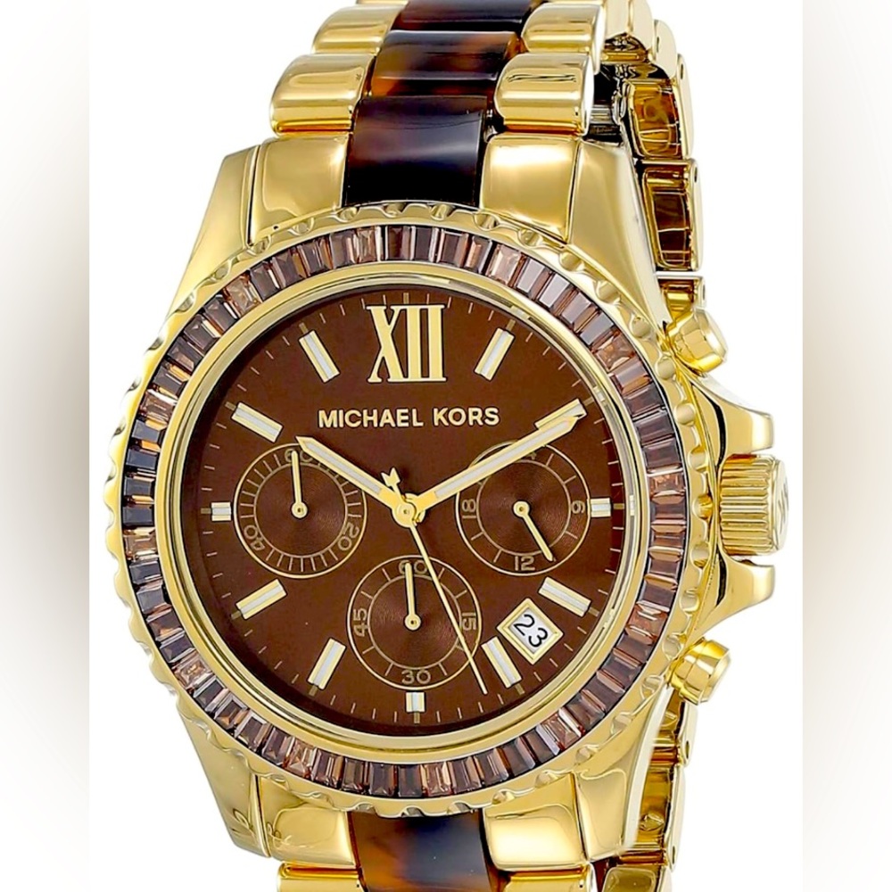 Michael Kors Women's Everest Chronograph Two-Tone Gold & Stainless Steel Watch